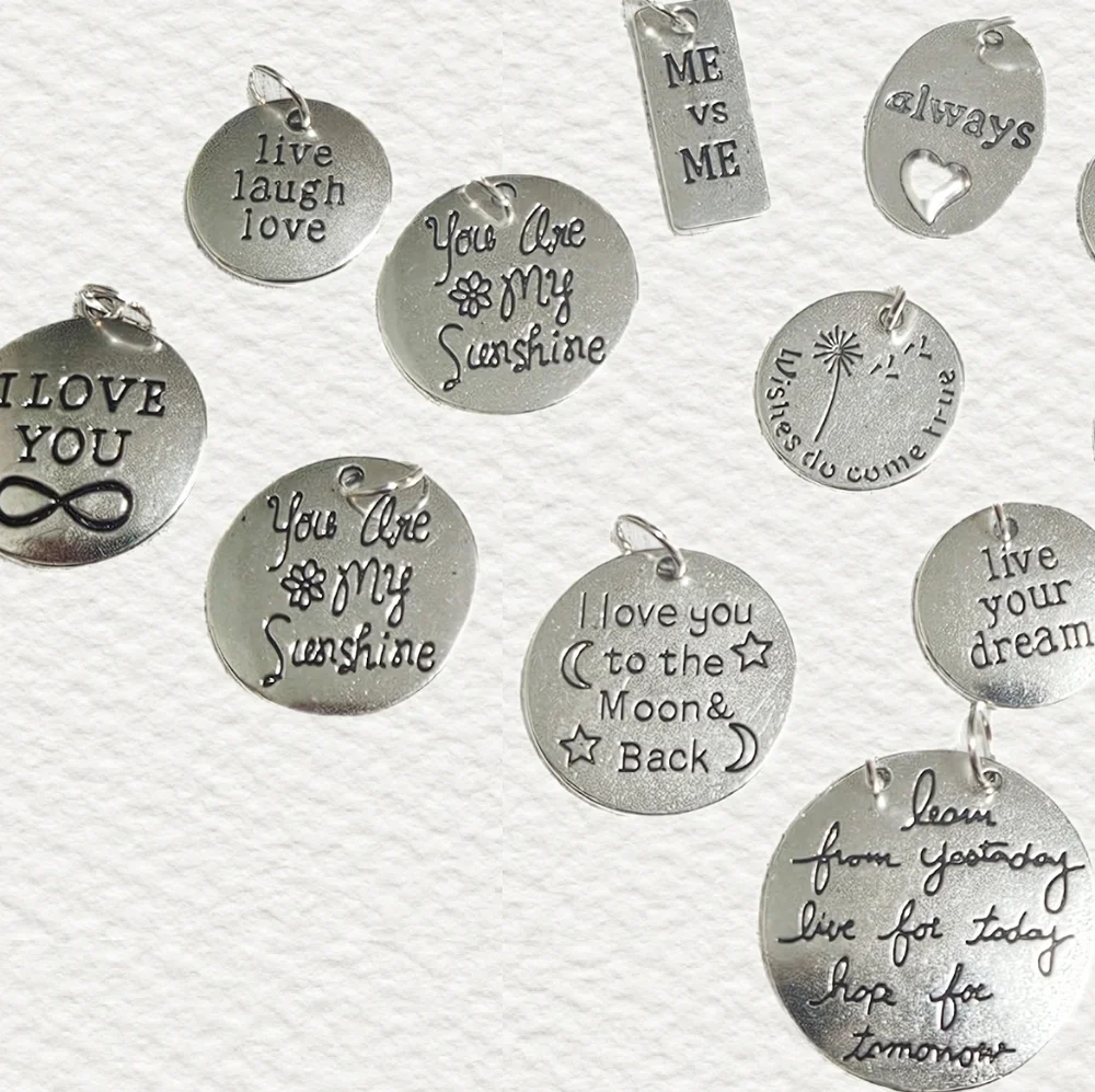 Silver-Tone Inspirational Charms Collection